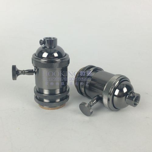  照明 灯具配件 灯座 >厂家直销e27铜灯头灯座 e26铜灯头 复古铜